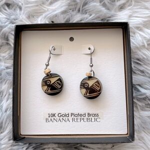 Banana Republic tribal design earrings, never been worn